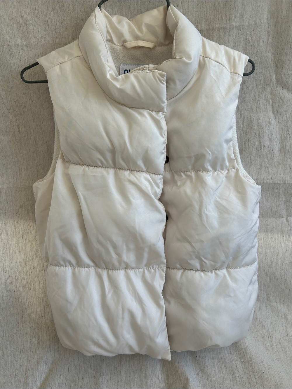 Old Navy Off-White Quilted Puffer Vest